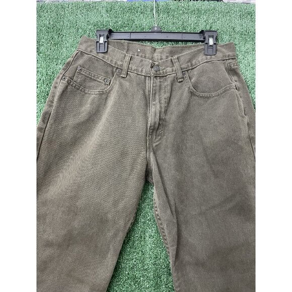 Gap Denim Green Dark Loose Fit W33 Men's Pockets Button Pants - Picture 2 of 10